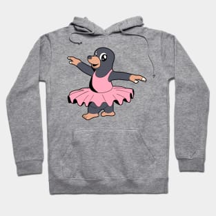 Cartoon mole dances ballet - ballerina Hoodie